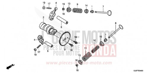ARBRE A CAMES/SOUPAPE NSC50T2F de 2015